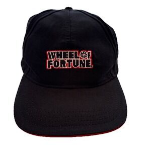 Vintage Wheel Of Fortune Black/Red Snapback Hat Made In USA EUC